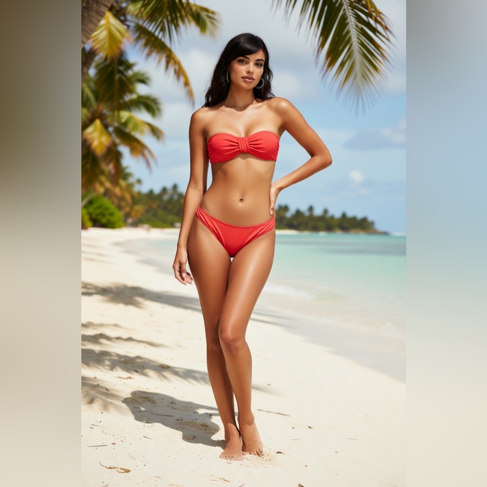NWT Women's Andie Coral Swim Bottom